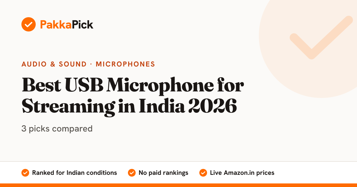 Best USB Microphone for Streaming India 2026