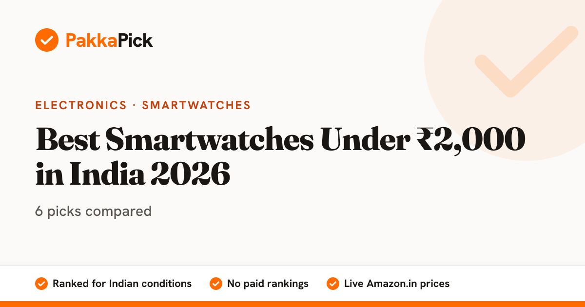 Best Smartwatches Under ₹2000 in India 2026