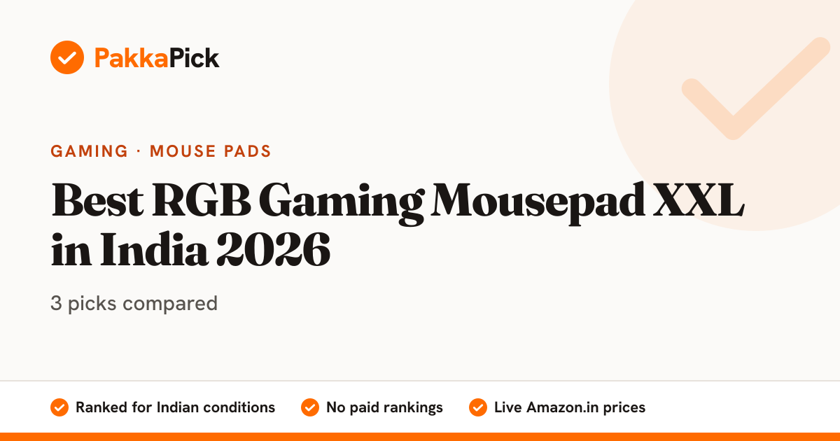 Best RGB Gaming Mousepad XXL India 2026