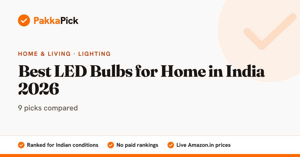 Best LED Bulbs for Home India 2026